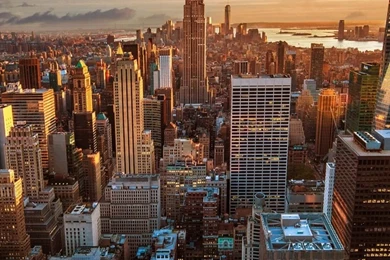 Download New York City Skyline At Sunset HD Wallpapers For iPhone 6 ...