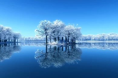 1366x768 Winter Lake Desktop PC And Mac Wallpapers