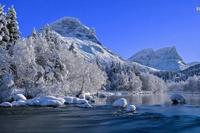Mountain River In Winter Wallpapers   Nature Wallpapers