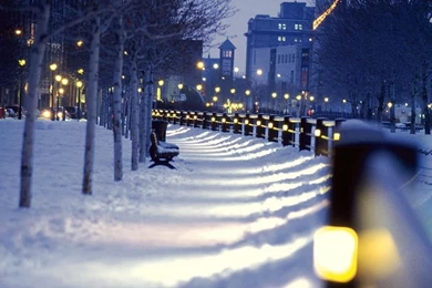 Montreal Street In Winter Wallpapers   World Wallpapers
