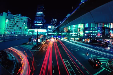 Japan Cityscape At Night Wallpapers