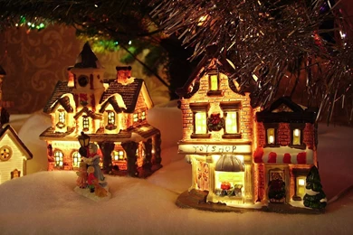 1680*1050 Widescreen Christmas Night View & Christmas Night Light ...