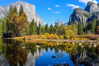 Download Wallpapers 1920x1080 Yosemite National Park, Lake, Rocks ...