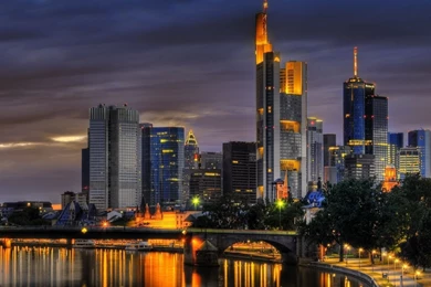 Germany City At Night   Wallpaper.