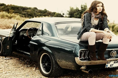 Car And Girl Awesome HD Wallpapers
