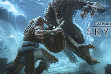 Download 1280x1024 TES5 Skyrim Battle Wallpapers