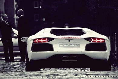 1280x720 White Lamborghini Aventador LP700 4 Rear Desktop PC And ...
