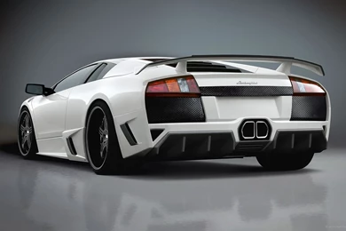 Download 1920x1080 White Lamborghini Murcielago Rear Angle Wallpapers