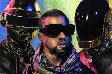 Daft Punk Kanye West   Wallpaper.