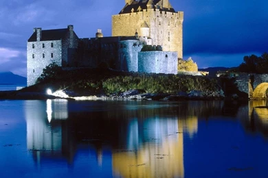 Scotland Tag Wallpapers: Stalker Castle Scotland HDR Lake Desktop ...