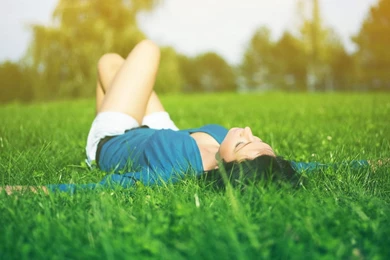 1600x900 Girl Chill In Nature Wallpapers