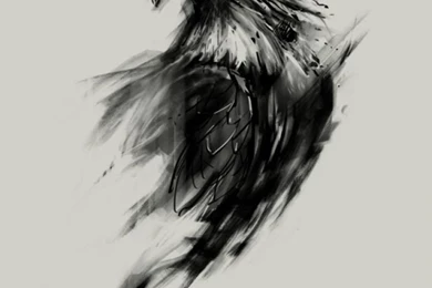 Download Wallpapers 750x1334 Eagle, Art, Black, Paint iPhone 6 HD ...