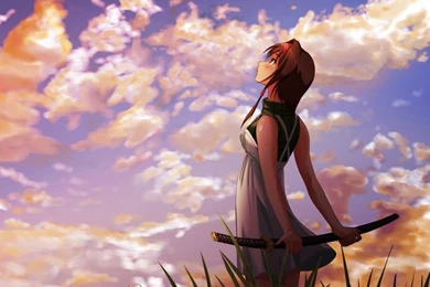 1024x768 Anime Katana Girl Wallpapers