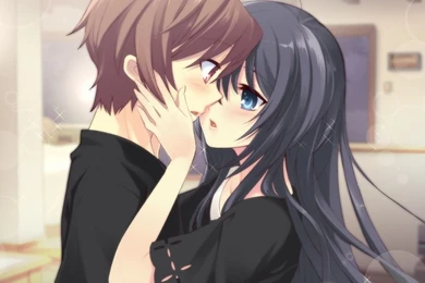 Download Wallpapers 1024x768 Anime, Boy, Girl, Tenderness, Kiss ...
