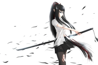 1024x768 Anime Girl With Katana Sword Desktop PC And Mac Wallpapers