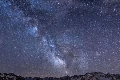 Download Wallpapers 2560x1080 Mountains, Night, Sky, Stars ...