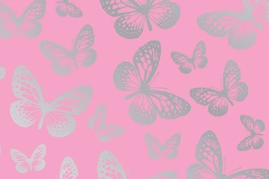 Pink And Silver Butterfly Wallpapers Pattern