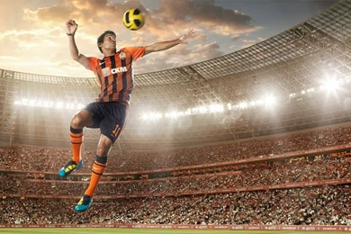 Soccer Player Hits The Ball Wallpapers And Images   Wallpapers ...