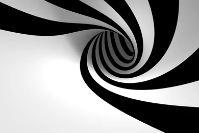3D Black White Spiral Wallpapers