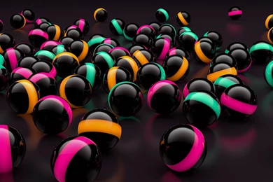 Wallpapers 3D Black Balls Lights   HD Wallpapers Expert
