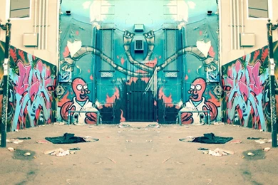 Futurama Bender Mirrors Graffiti Dr Zoidberg Street Art Alley ...