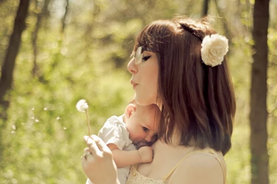 Download Wallpapers 3840x2400 Mother, Child, Dandelion, Mood Ultra ...