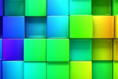 Download Wallpapers 1080x1920 Blocks, Rainbow, 3d Graphics ...
