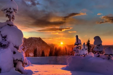 Wallpapers Winter Beautiful Sunset 1920 X 1080 Full Hd   1920 X ...