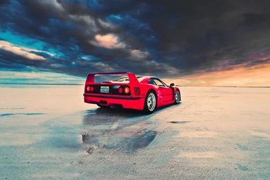1920x1080 Red Ferrari F40 Rear Angle Desktop PC And Mac Wallpapers