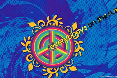 Vector HD Wallpaper Backgrounds – Peace – Blue Funky 3D