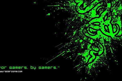 Download Wallpapers 1366x768 Razer, Symbol, Logo, Black Laptop ...