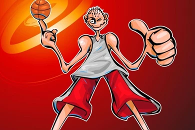 TALL BASKETBALL PLAYER WALLPAPER   (