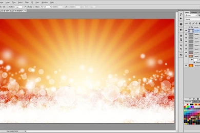 How To Design A Beautiful Christmas Backgrounds In Photoshop ...
