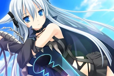 Wallpaper: Sky, Blue, Anime, Girl, Eyes, Weapons Wallpapers