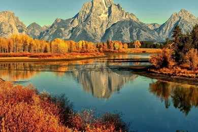 1280x1024 Autumn Mountain River Wallpapers