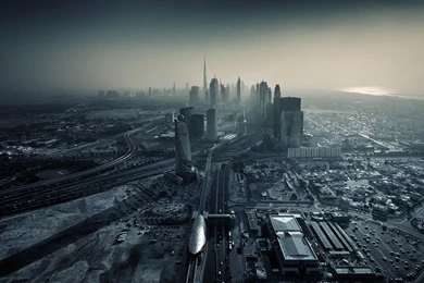 City, Dubai, City Night Wallpaper, Hd, Skyscraper, Lights, Desktop Hd