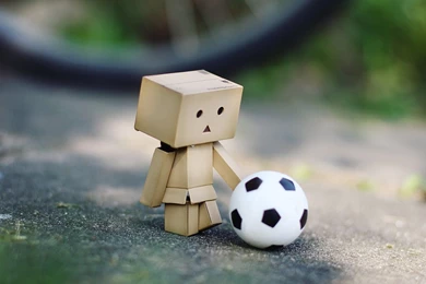 Danbo With A Football Wallpapers   Digital Art Wallpapers