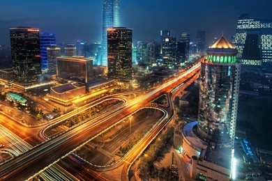 Beijing At Night China Mac Wallpapers Download