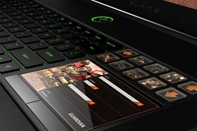 Download Wallpapers 3840x1200 Laptop, Keyboard, Buttons, Monitor ...