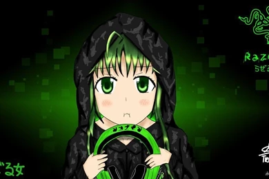 DeviantArt: More Like Razer Girl [1080p HD Anime Wallpaper] (Fan ...