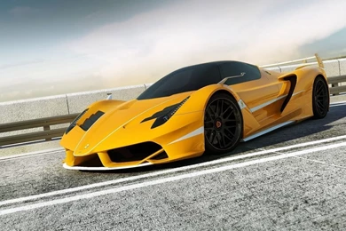 1366x768 Yellow Ferrari F70 Wallpapers