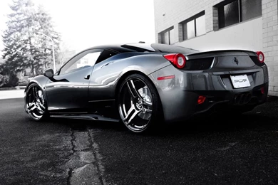 1366x768 Ferrari Italia Silver Wallpapers