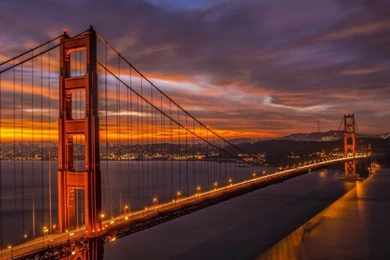 California, San Francisco Bridge, Golden Gate, Beautiful Evening ...