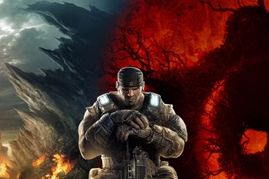 Download Wallpapers 3840x1200 Gears Of War, Monster, Shooting ...