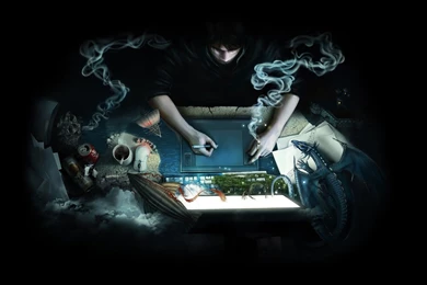 Designer Table Fantasy Plate Computer Cigarette Smoke Mouse Mug ...