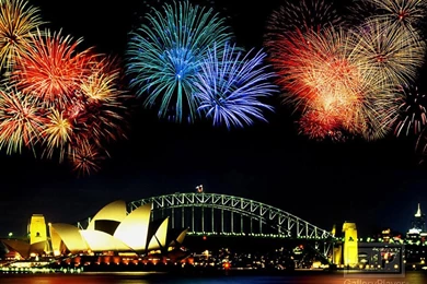 Download Wallpapers Fireworks In Sydney, Australia (1024 X 768 ...