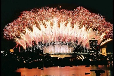 Desktop Wallpaper, Sydney Fireworks : Welcome 2007