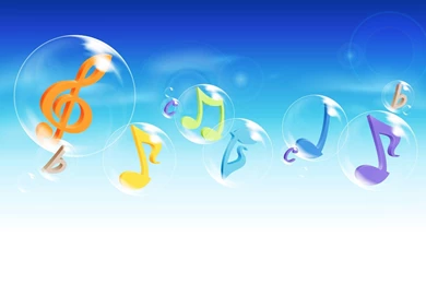 Music Notes In The Bubbles Wallpapers 27096
