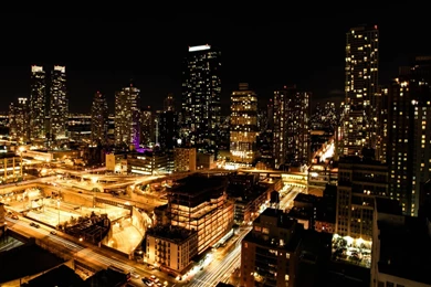 Midtown New York City By Night Wallpapers