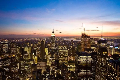 Magnificent New York Night Scene City View iPad Wallpapers Download ...